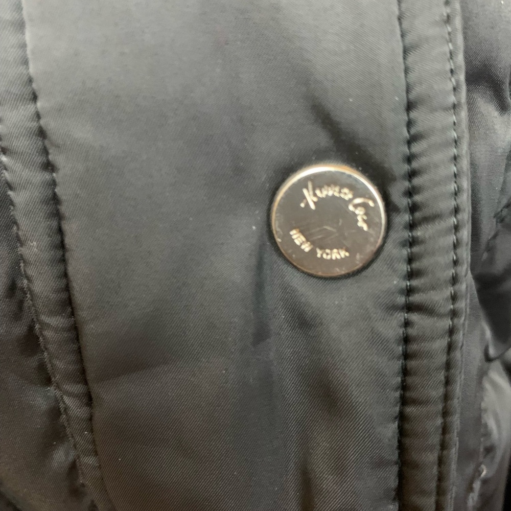 Kenneth Cole New York‎ Down Black Puffer Jacket Trench Medium Elegant Old Money - Picture 8 of 9